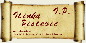 Ilinka Pislević vizit kartica